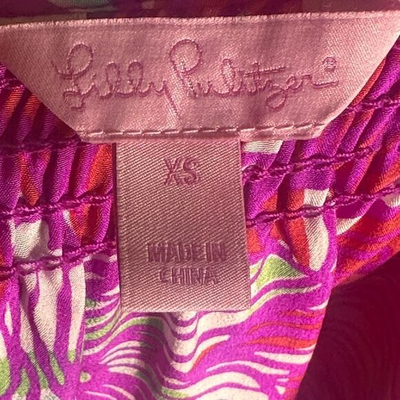 Lilly Pulitzer Elsa Worth It Silk Pink Floral Top Size 📦 - Picture 6 of 11
